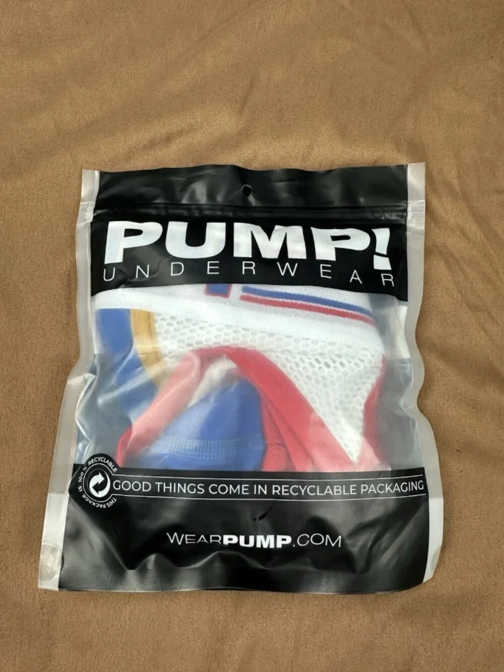 NEW PUMP! Underwear Velocity Jockstrap E-Racer Blue Red White Jock Large L